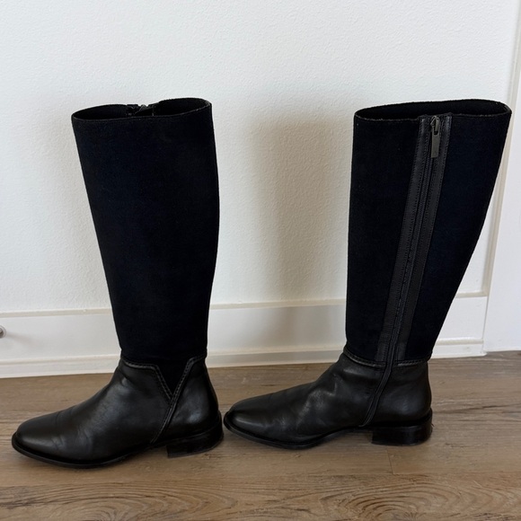 Weatherproof Shoes - Aquatalia Nanina Knee High Weatherproof Boots Black 7.5 Leather Riding